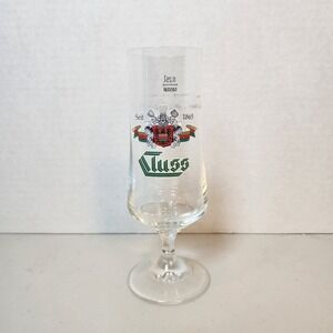 Cluss Snifter Glass Rastal .25L Stemmed 1965 Coat of Arms Brewery Beer Read Desc